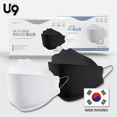 UC9 유씨나인 국내산 3D입체 피부저자극 4중구조 MB필터 퓨어나인 일회용 마스크 대형 50매, 블랙 50매, 블랙