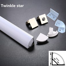 0.5m 1m 코너 led 알루미늄 프로파일 5050 5630 led 리지드 바 라이트 채널 알루미늄 압출 커버 확장 커넥터|LED 스트립|, 1개, 10 sets 1 meter, 단일