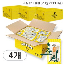 초심 반려동물 통살 간식 100개입, 닭가슴살, 22g, 400개