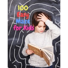 100 Easy Mazes for Kids Paperback, Puzzle World, English, 9788004385378