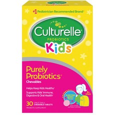 Culturelle Kids Chewable Daily Probiotic Natural Berry 30 count 키즈프로바이오틱스 30정, 1개