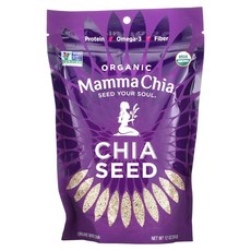 Mamma Chia 유기농 화이트 치아씨 12 온스 (340 g) 2팩, 2개, 340g