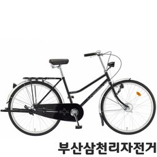  삼천리 2024 26표준S 26인치 클래식 쌀집 옛날 짐자전거 99%조립, 블랙 