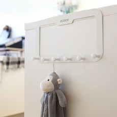 방문 옷걸이 스텐 공간활용 도어행거 옷걸이행거, 블랙-M, 1개