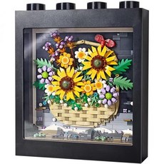 LOZ 미니 블록 키즈 빌딩 장난감 DIY 브릭 해바라기 호랑이 피규어 모델 장식 그림 액자 퍼즐 여성 선물 홈 데코 1905-With gift box 상품 이미지