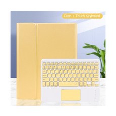보호 슬리브 블루투스 키보드 Teclado 터치 패드 2019ipad 10.2/pro 10.5/air3 무선 블루투스 키보드 iPad 키보드, Touchpad Yellow
