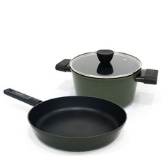 키친아트 소렐핏 IH 쿡웨어 세트, 1세트, 프라이팬 24cm+양수냄비 20cm
