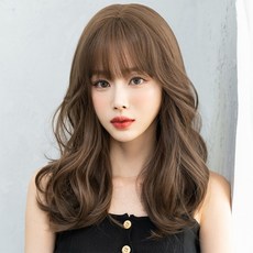 하이유니 케이트 웨이브펌 헤어 통가발 48cm, 허니브라운 - 통가발+거치대+헤어망, 1개 - 웨이브가발