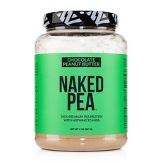 Naked Pea - 미국 및 캐나다 농장의 초콜릿 땅콩 버터 단백질 유기농 코코아 유기농 코코넛 설탕 - GMO 프리 콩 및 글루텐 프리 성장 및 회복 보조 - 21회 분, Naked Pea - 미국 및 캐나다 농장의 초콜릿 땅, 1개, 907g