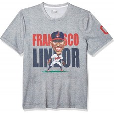FOCO MLB 클리블랜드 인디언스 Mens 캐리커처 TEECARICATURE TEE 팀 컬러 L : 스포츠 &amp; 아웃도어