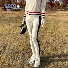 아크나인 여성 겨울 웜 기모 골프 패딩 바지 국내생산 퀼팅 골프바지