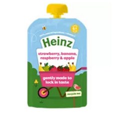 Heinz 헤인즈 바이 네이처 스트로베리 바나나 라즈베리 앤 애플 4개월이상 100g 4팩, 4세트
