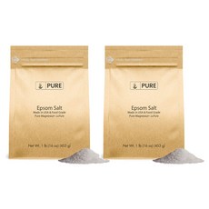 PURE Epsom Salt 퓨어 엡솜솔트 엡솜염 마그네슘 설페이트 453g 2개