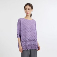 [플리츠미] 와플 주름 티블라우스_EPTSM024002