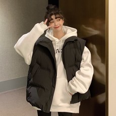C17647 여성 루즈핏 캐주얼 패딩 조끼
