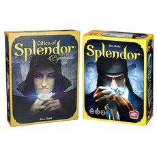 스플렌더 보석 보드게임 찬란한도시 확장팩 Splendor 영문 가족커플 게임, 스플렌더 본판(영문)+스플렌더 확장팩(영문)