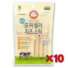 10개 바우와우 모짜렐라 애견치즈 소세지 70g 7p