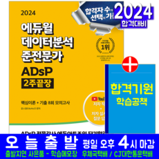 데이터분석 준전문가 ADsP 2주끝장 교재 2024, 에듀윌, 윤소영