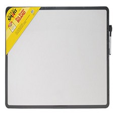 School Smart Dry Erase Board with Black Marker 16 x 22 Inches Black Frame 스쿨 스마트 드라이 지우기 보드 (블랙 마커, 1