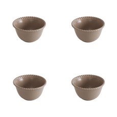 오블랑 한식 도자기 스프 요거트볼 공기 밥그릇 12cm 4P세트, 밀크티 4P, 4개