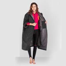 JC dryrobe 후드 래시가드 야상 점퍼 블랙+그레이