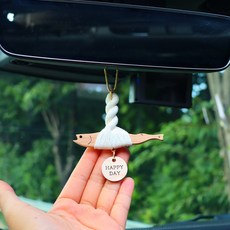 원목 액막이 명태 북어 차량용 악세사리, 체리(명태) + 메이플(HAPPY DAY), 1개