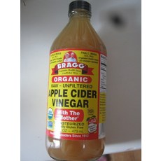 브래그 사과 식초와 마더 생 여과되지 않은 픽 1 x 16 fl oz 2023 122230, 473ml, 1개