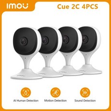 IMOU 실내 보안 카메라 베이비 모니터 와이파이 IP 보안 감시 스마트 시스템 야간 투시경 베이비 카메라, 02 EU 플러그_01 3.6mm_01 CHINA, 01 4PCS Cue 2C