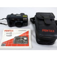 펜탁스 에스피오 115 블랙 38115mm 포인트앤샷 35mm 필름 카메라 파노라마 줌, 1개