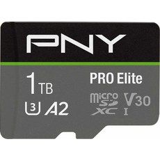 PNY 프로 엘리트 클래스 10 U3 V30 microSDXC 플래시 메모리 카드 100MB/s 423635, 플래시 메모리 _1TB