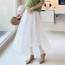 펀칭레이스스커트