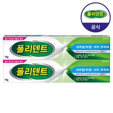 폴리덴트 무향 의치 부착재, 민트향 부착재 X 2개, 2개