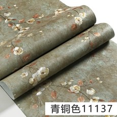 레트로 디자인 화사한 꽃무늬 플라워 벽지 수입벽지, 11137
