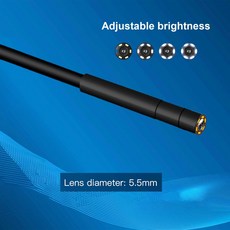 배관내시경 카메라 누수 탐지기 관로 5.5mm/8mm HD 내시경 1080P IP67 방수 단단한 케이블 파이프 하수도 감지 자동차 산업 검사, 1개