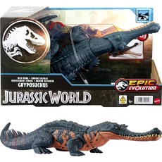 Mattel Jurassic World Wild Roar Gryposuchus Dinosaur Figure with Continuing Sound & Attack Action P