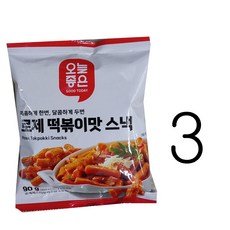 오늘좋은 로제 떡볶이맛 스낵 90g x 3개