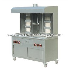 6 버너 doublet 스테인레스 가스 doner 케밥 기계 서랍 수직 shawarma rotisserie 트롤리, NG