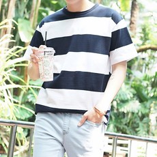 조군샵 브로드 스트라이프 반팔티_T5336