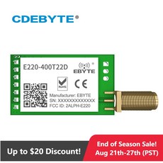 433MHz LLCC68 LoRa 470MHz 무선 모듈 22dBm 장거리 5km CDEBYTE E220-400T22D SMA-K UART RSSI 트랜스미터 수신기 SEMTECH - d5트랜스미터