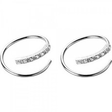 Ear Climber 크롤러 커프 귀걸이 스털링 실버 CZ 라인 랩 귀걸이 Dianty Piercing Huggie Hoops for Women