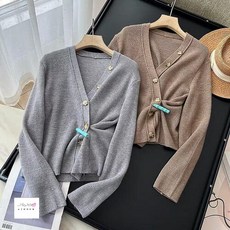 여성가디건 니트 가을 여성 가디건 센스 소프트 브이넥 시크