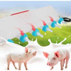 포유기 돼지 모유 소유 가축 영양 보급 목장 젖꼭지, 6구 실린더수유기+예비젖꼭지6개(8L), 1개