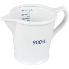 3067884 조리 계량컵 눈금 베이킹 제빵 덜튼 Dulton 900ml 자기 내열 식기세척기 사용 가능 오븐가능 높이 14cm 폭 21cm 깊이 13cm M-0668-900, 화이트, 1개