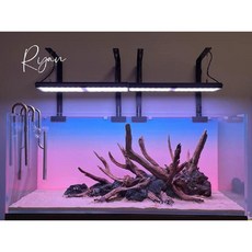 수조 백스크린 수족관 어항 배경 물고기 3D LED 양면 레이아웃 벽 플레이트 인공 식물, 1200x500RGBW+APP조절형 21W, 1개