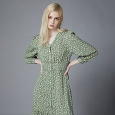 [지지피엑스]미니 플라워 셔링 티어드 롱 원피스 (GOHOPA88F)