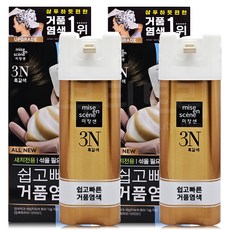 미쟝센 쉽고 빠른 거품 염색 3N 흑갈색 X 2개