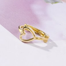 7mm 작은 하트 링 피어싱 아웃컨츠 귓바퀴 귓볼 14k 골드 Gold piercing