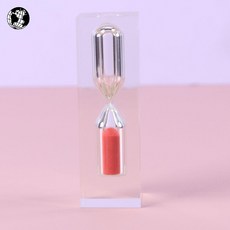 방지용 크리스탈 낙하 타이머 모래시계 선물, 1분-레드, 1개
