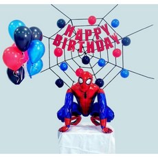 3D스파이더맨 풍선세트 생일파티 아들생일 남아 어린이집 행사, 모두포함 모두포함