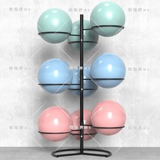 짐볼거치대 받침대 짐볼받침대 밸런스볼 거치대 요가, 실버 140CM 6개보관(55-75CM 볼)